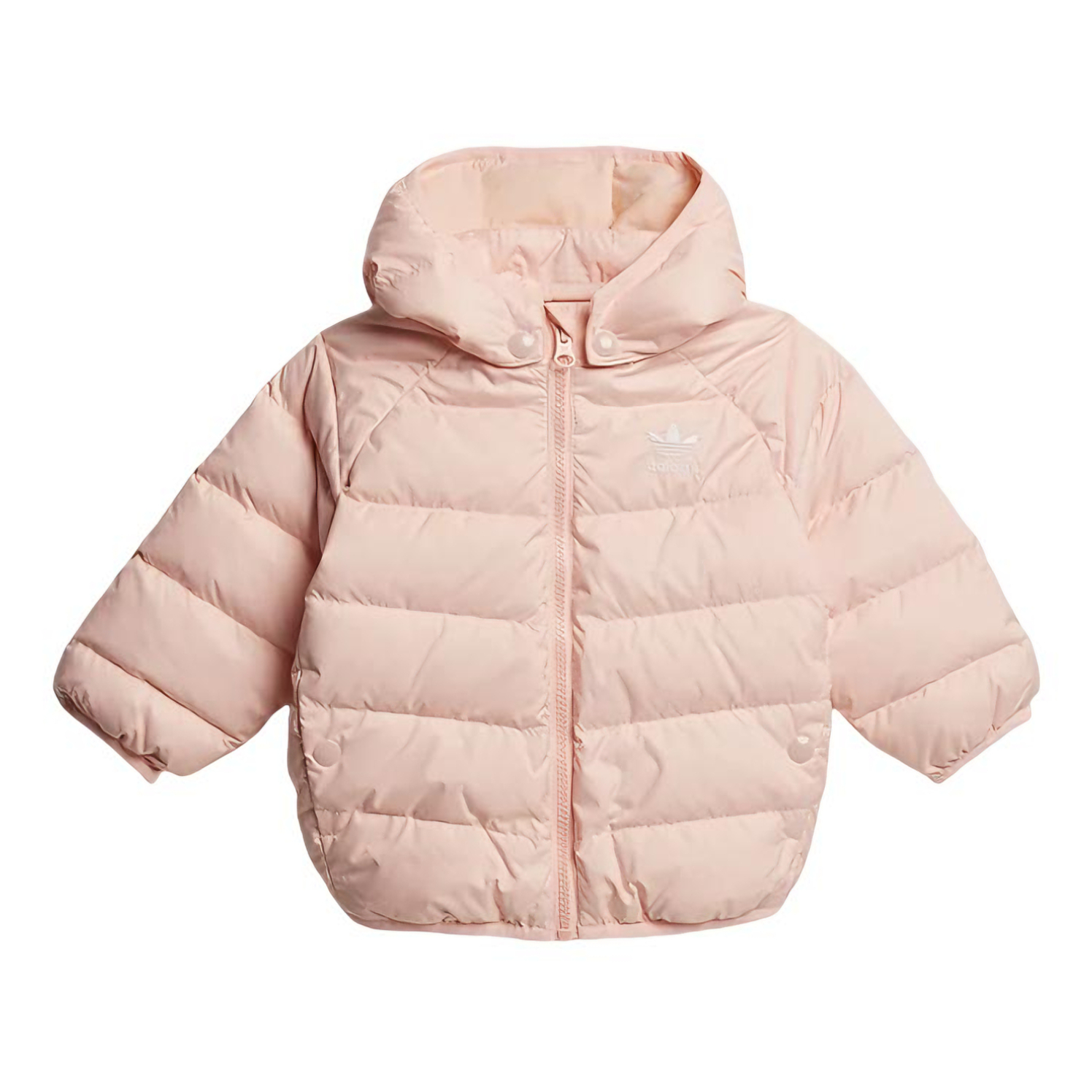 推荐商品：adidas Originals童装保暖鸭绒连帽羽绒服风衣 女小童女婴童 ED7675 H25221 H25222 粉