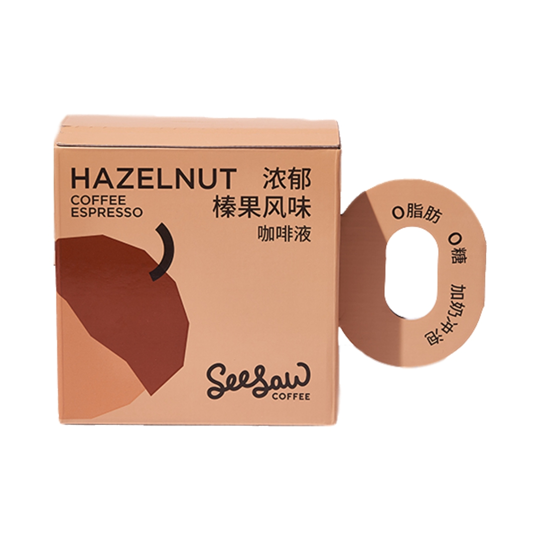 推荐商品：Seesaw/斑马 咖啡液 396ml 盒装 超浓美式醇厚榛果 浓郁榛果