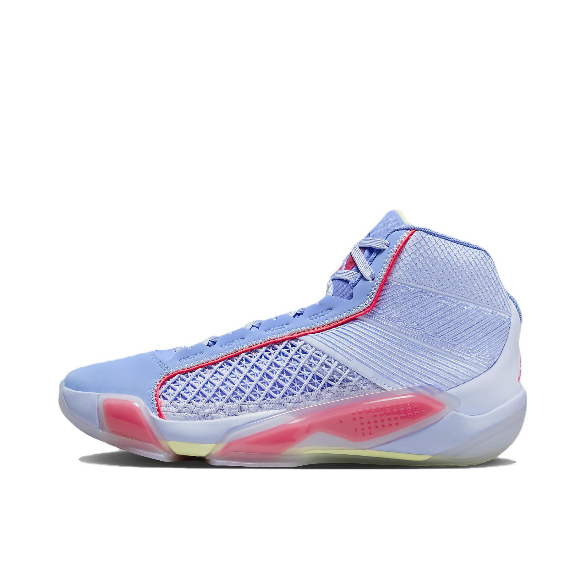 推荐商品：Air Jordan 38 篮球鞋 缓震抗扭舒适防滑耐磨圆头实战zoom Light Marine 国外版/浅海蓝/闪电深红
