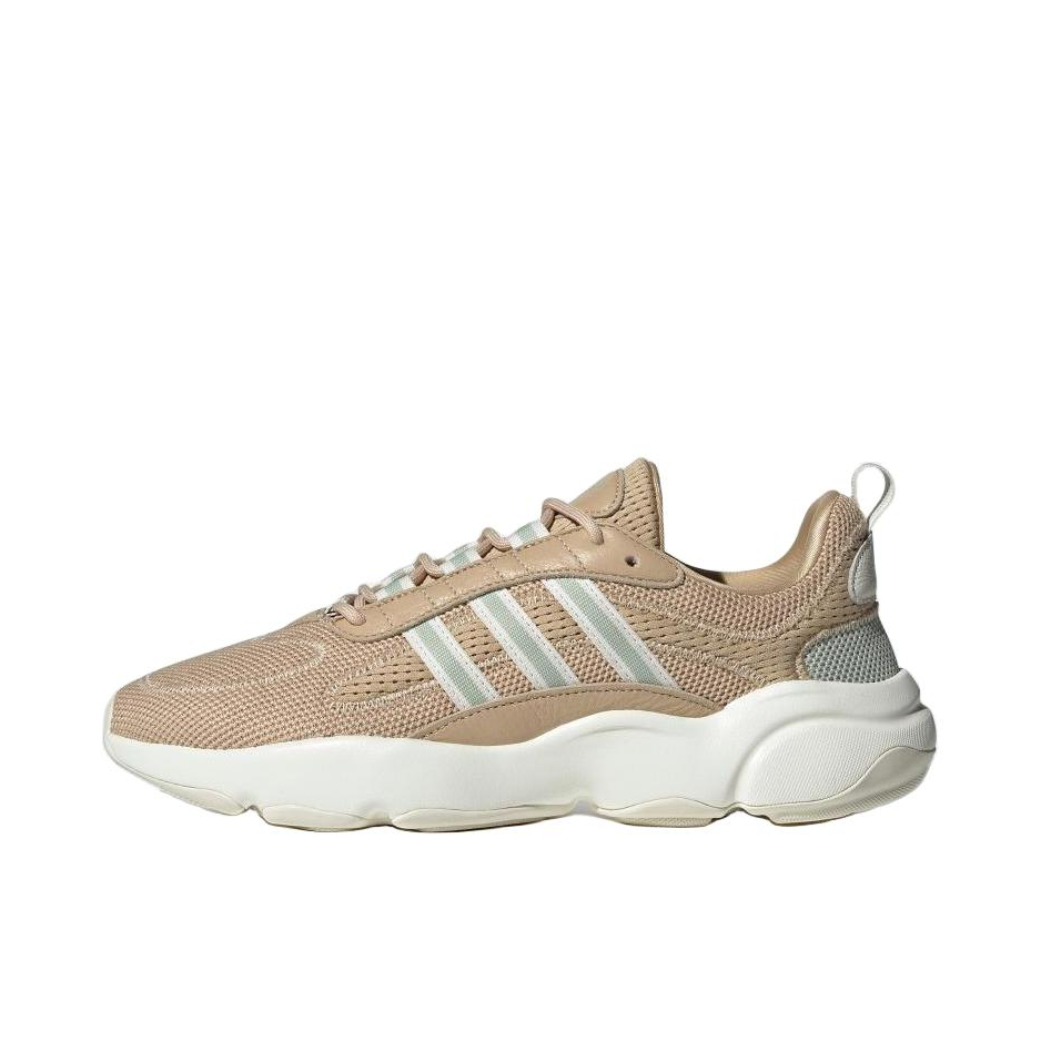 推荐商品：adidas/阿迪达斯 Originals Haiwee 防滑耐磨 减震复古 增高 绒面革 织物 网面透气 运动 老爹鞋 绿色/白色