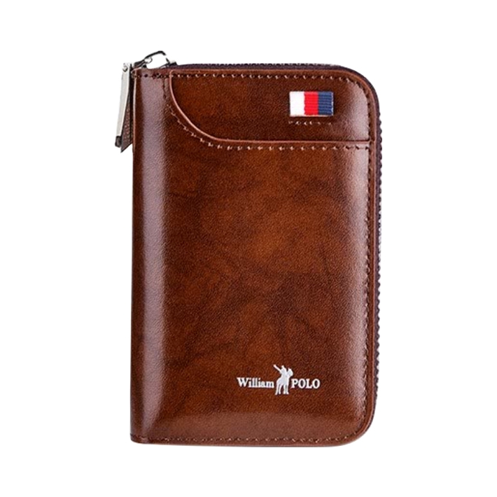 推荐商品：williampolo 牛皮驾驶证夹零钱包卡包