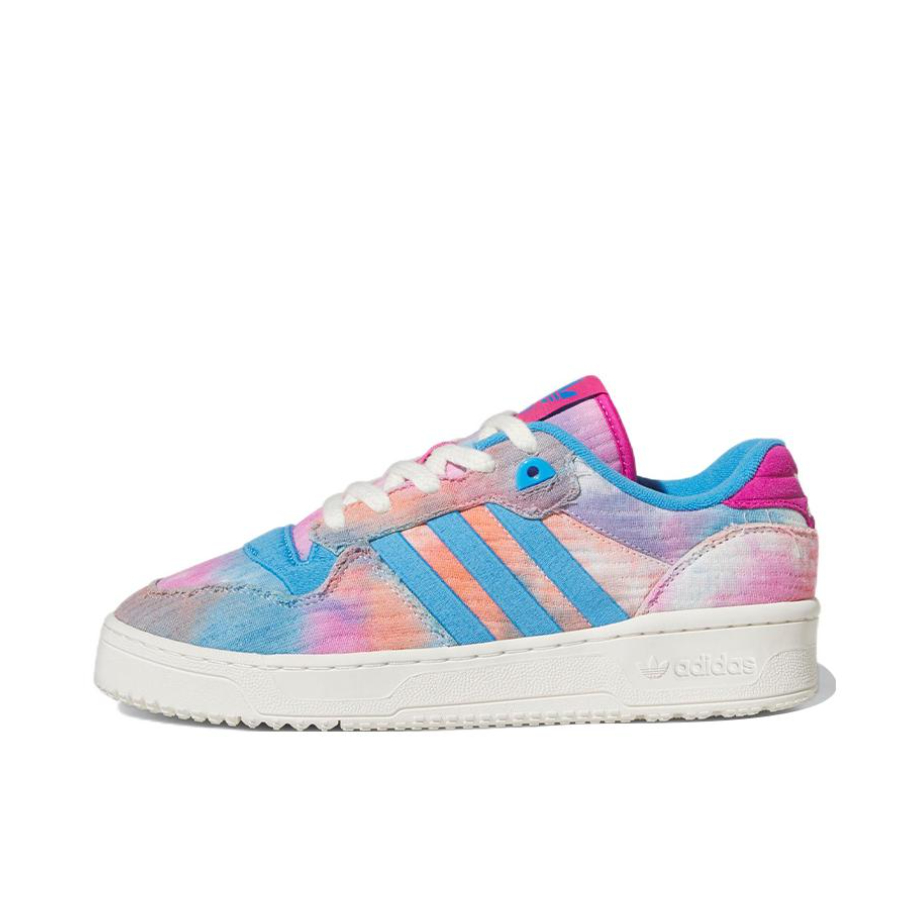推荐商品：adidas Originals Rivalry 舒适简约 复古 轻便 透气 运动休闲鞋 彩色扎染/浅蓝