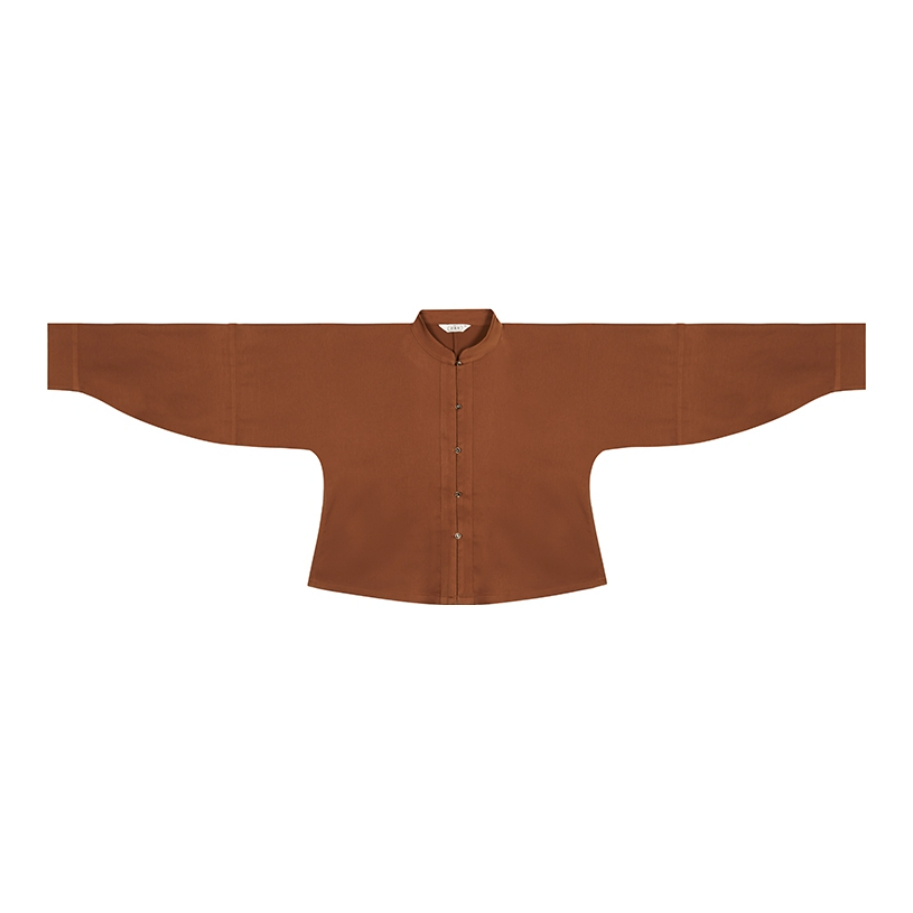 推荐商品：织造司 司年 国风明制中式立领上衣妆花贴边马甲改良马面裙汉服 女装 橘/上衣