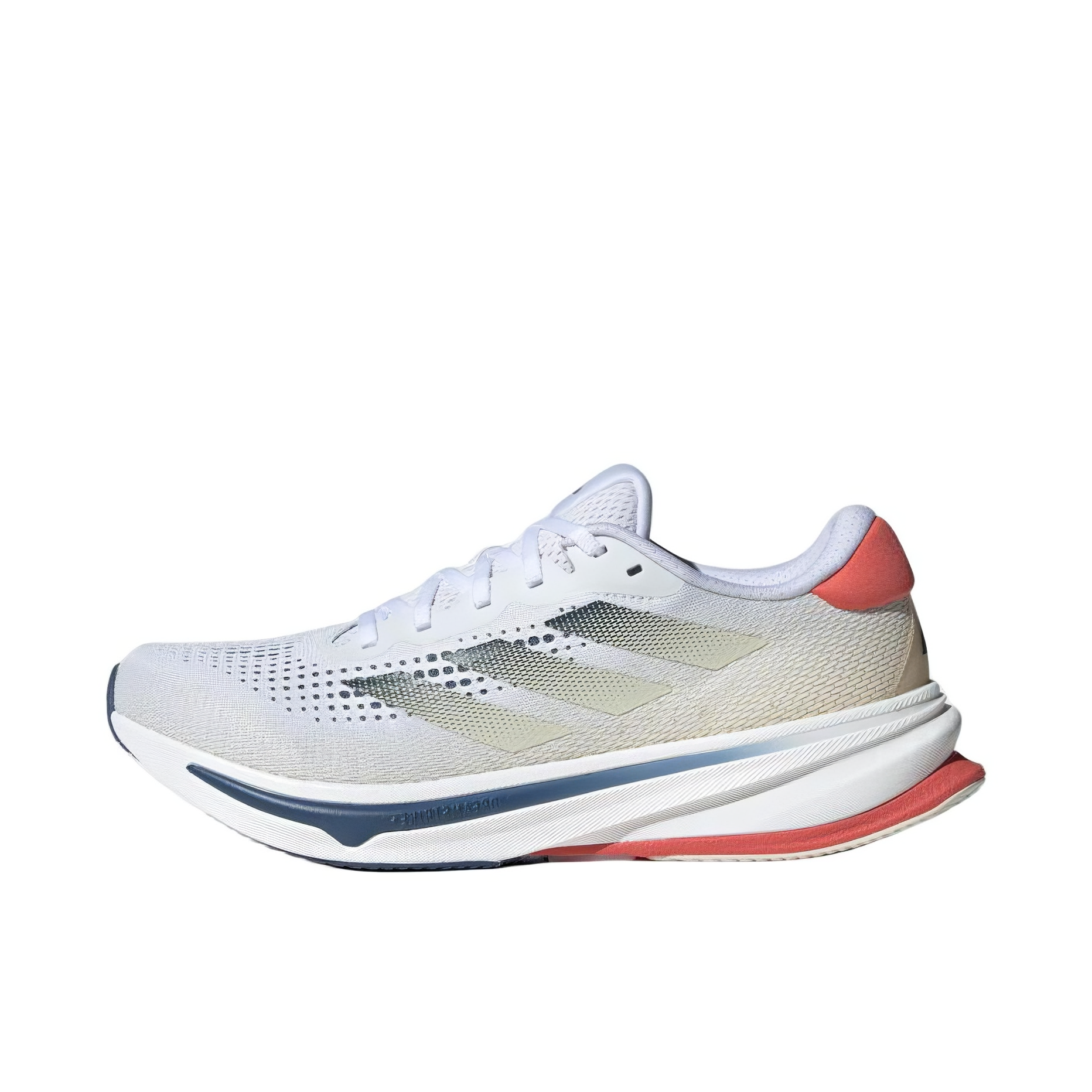 推荐商品：adidas Supernova Rise 跑鞋 减震支撑稳定回弹慢跑圆头美观随心畅跑贴合 灰色/奇妙白