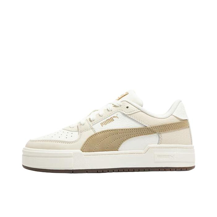 推荐商品：Puma/彪马 Ca Pro Classic 板鞋 舒适透气防滑耐磨厚底百搭复古时尚网球风拼接 雪白色-浅棕色