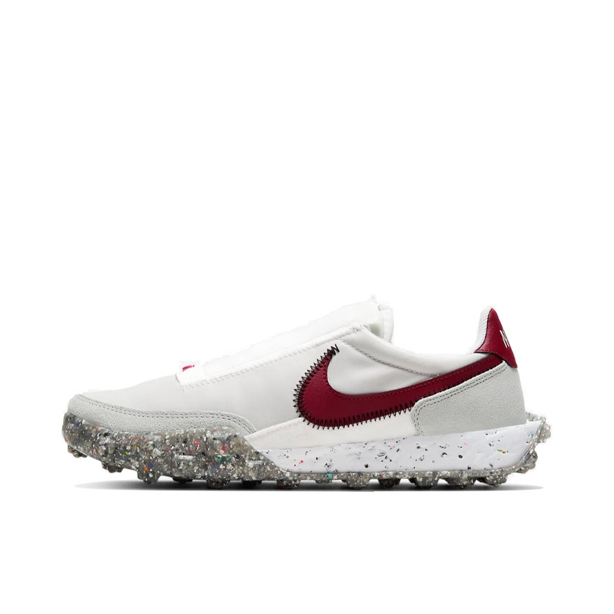 推荐商品：Nike Waffle Racer Crater 跑鞋 防滑耐磨轻便透气舒适减震时尚复古潮流百搭圆头 灰白/酒红