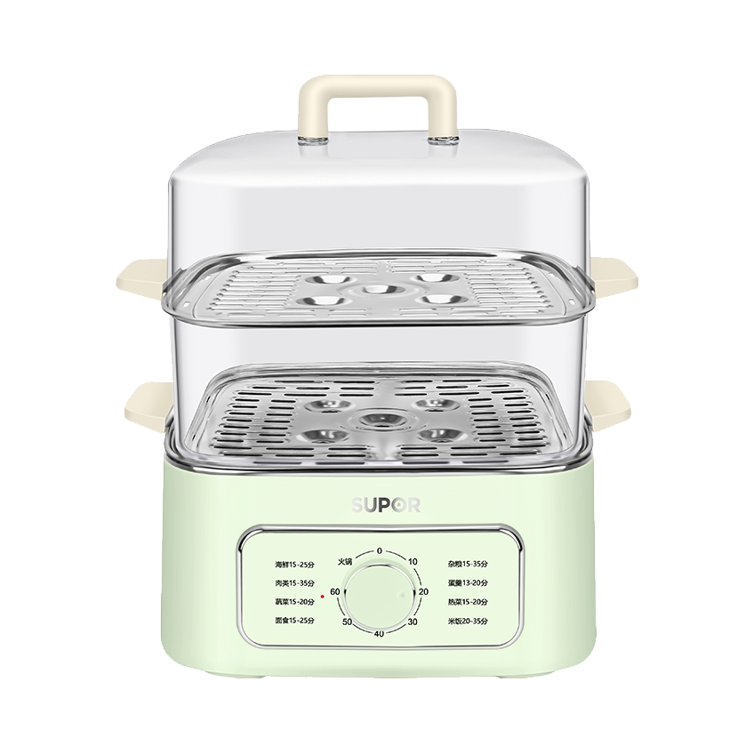 推荐商品：SUPOR/苏泊尔 ZN23FK930 电蒸锅 9.3L 炖蒸煮一体 不锈钢 可视化 蒸包子 蒸菜 自动断电 智能预约