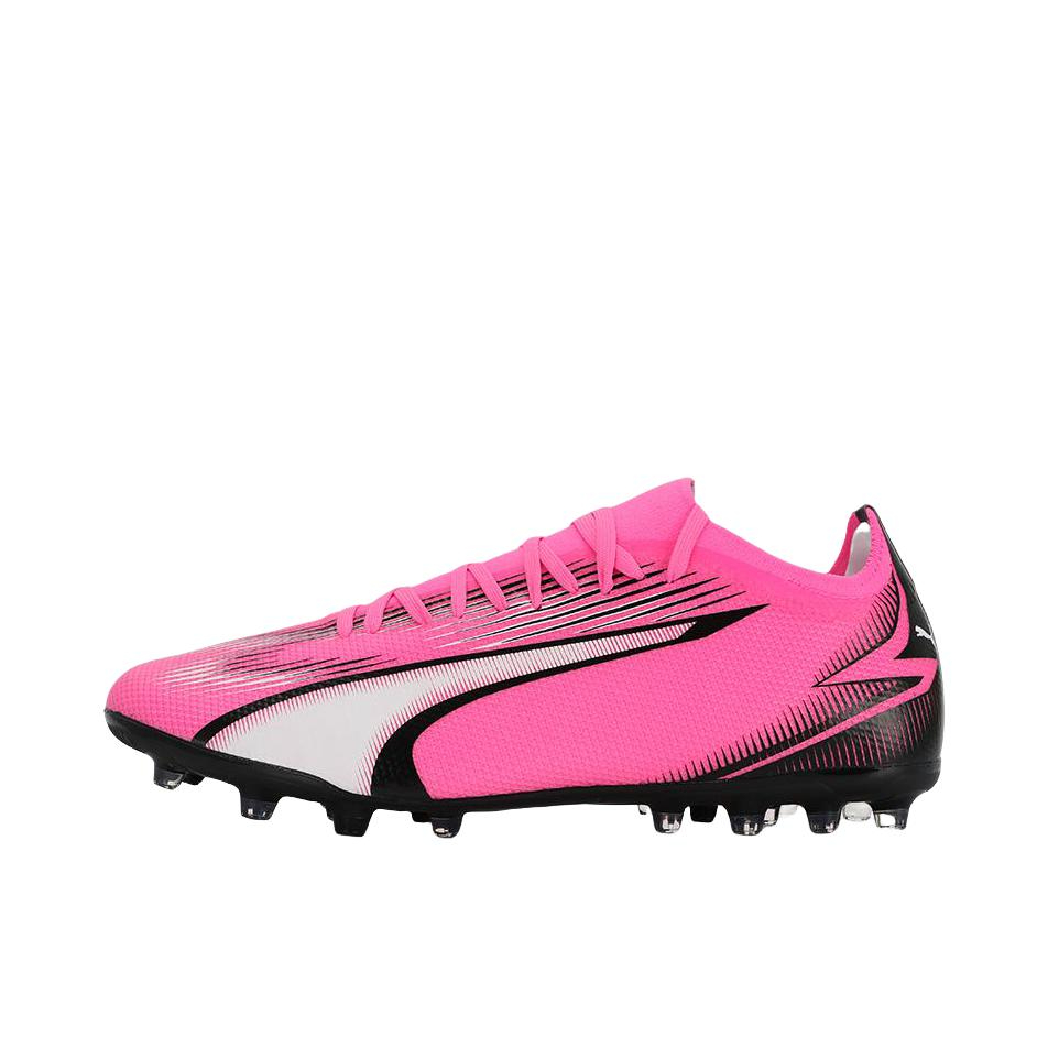 推荐商品：Puma/彪马 Ultra Match MG 中端 胶质短钉 人造草坪 减震稳定 防滑耐磨 轻便透气 包裹性 足球鞋 迷幻粉/黑色