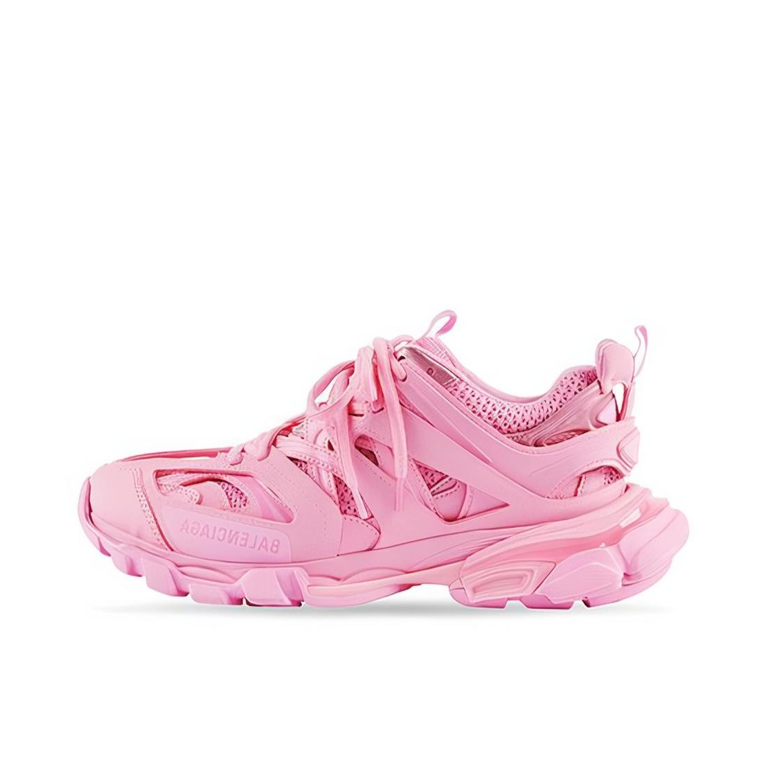 推荐商品：Balenciaga 巴黎世家 Track 1.0系列 轻便 时尚 包裹性 织物 休闲运动鞋 老爹鞋 女款/粉色