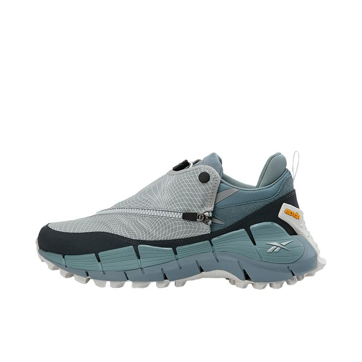 推荐商品：Reebok/锐步 Zig Kinetica 2.5 户外 徒步 反毛皮 防水 简约 织物 合成革 训练鞋 Spyder联名/烟灰蓝