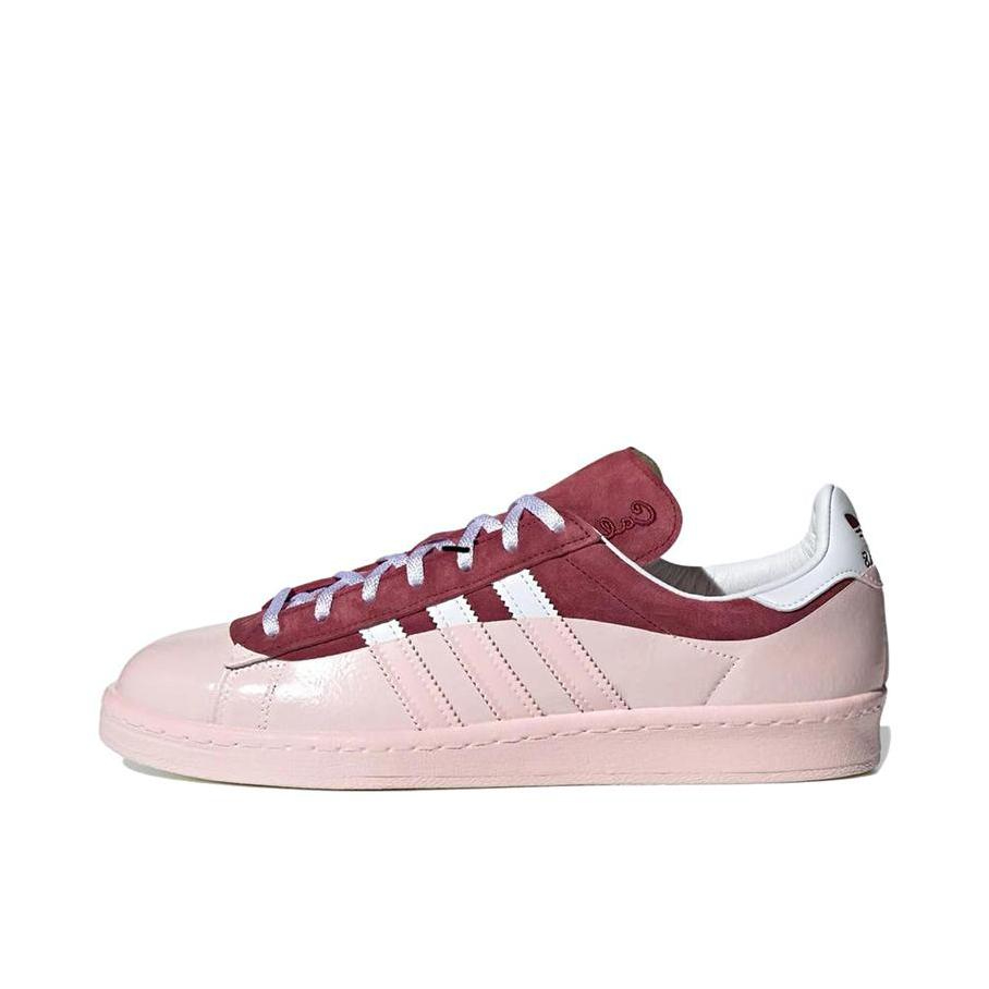 推荐商品：adidas originals Campus 80s 板鞋 复古减震透气防滑轻便休闲舒适耐磨低帮时尚潮流 粉色/红色