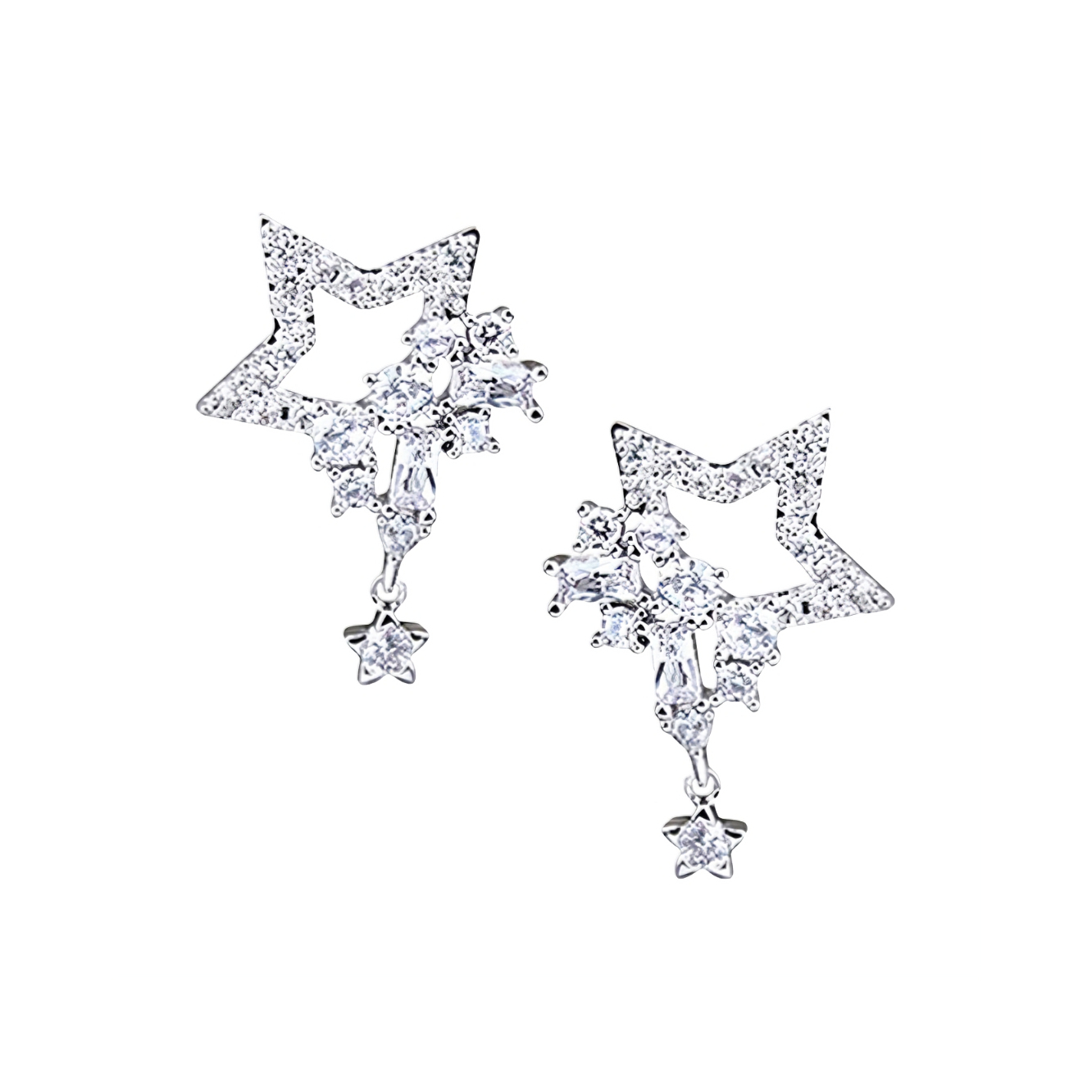推荐商品：VERENA REINE 璀璨闪耀五角星合金锆石耳钉耳夹 JC8330812000