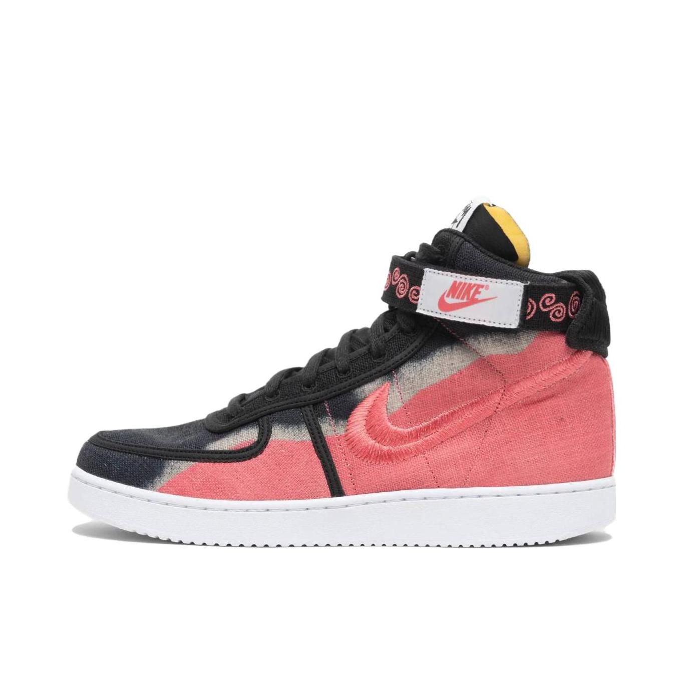 推荐商品：Nike Air Vandal 板鞋 复古百搭舒适透气防滑耐磨轻便魔术贴减震休闲 黑色/粉色