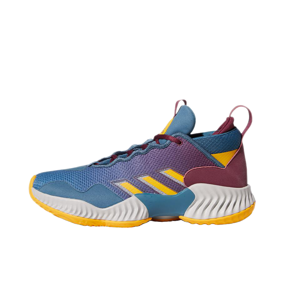 推荐商品：adidas Court Vision 3 篮球鞋 防滑耐磨实战缓震 靛青/暗红/黄色