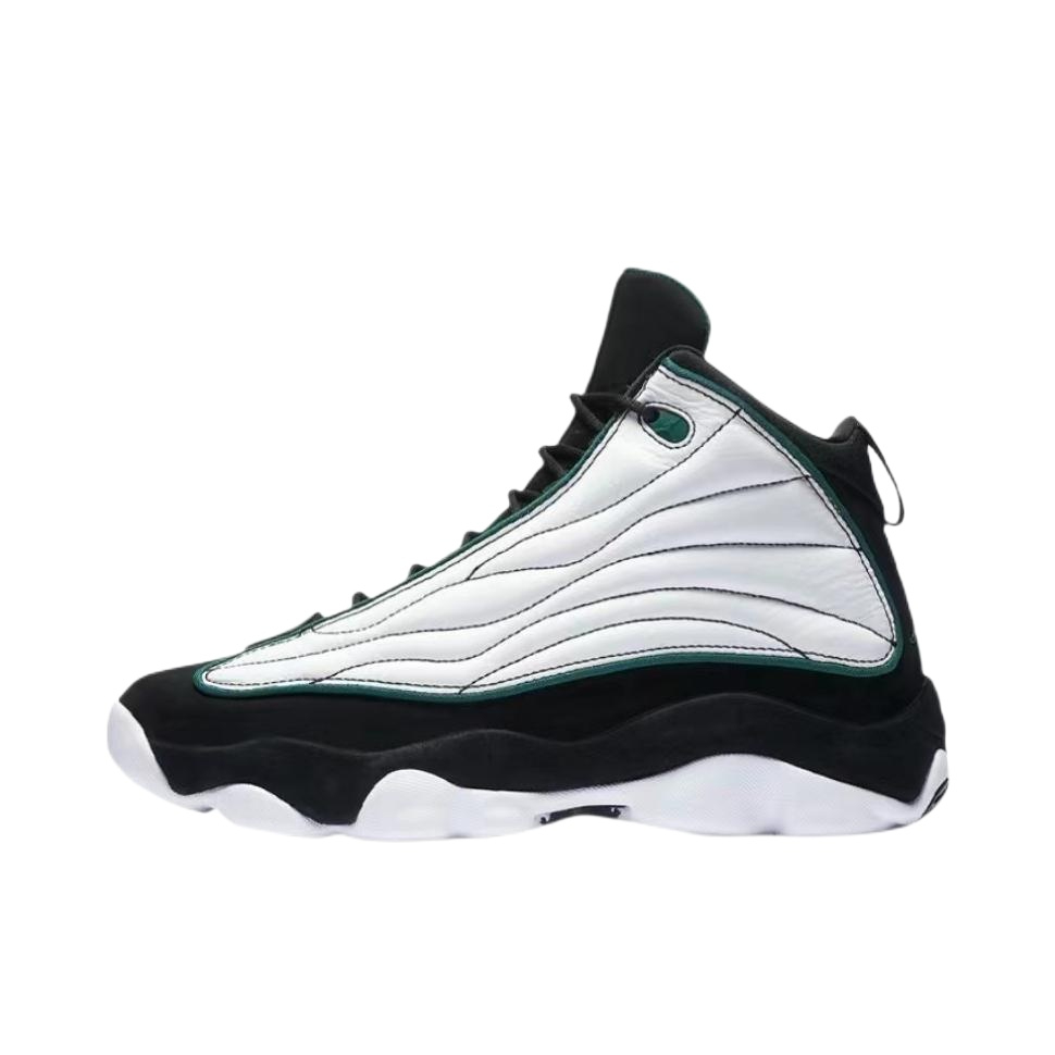 推荐商品：Air Jordan Pro Strong 篮球鞋 耐磨防滑复古舒适透气减震包裹性支撑运动 Black/Pine Green 白黑绿