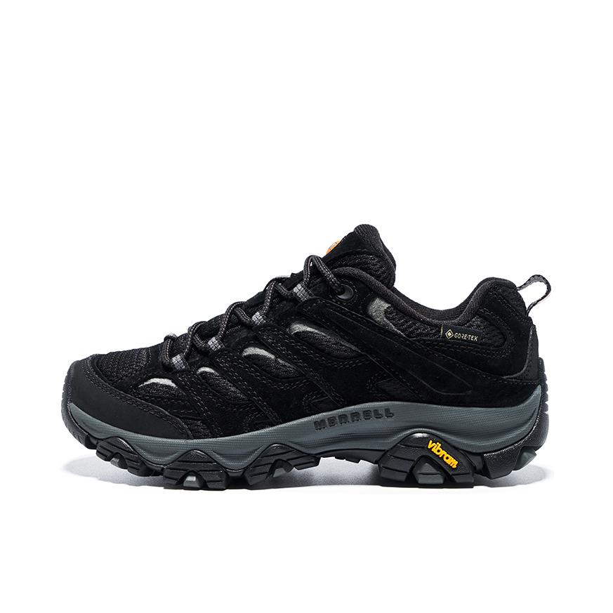 推荐商品：Merrell/迈乐 MOAB 3 低帮 登山鞋 户外休闲鞋 织物防滑耐磨透气轻量缓震包裹性抓地 GTX/女款/黑色