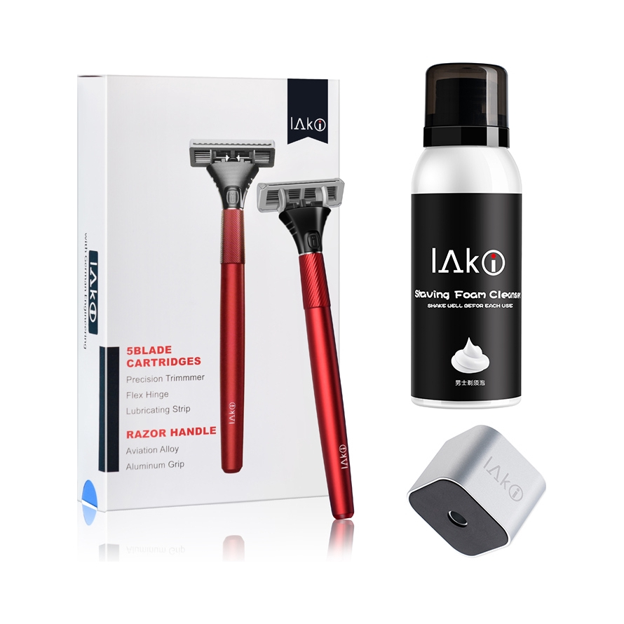推荐商品：laki/乐骑 玫瑰手动剃须刀 维E呵护皮肤柔顺顺滑