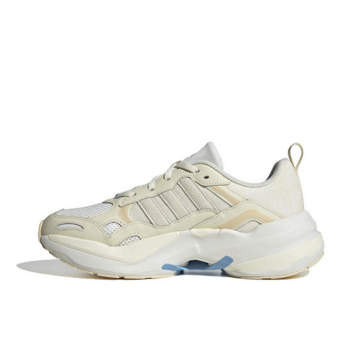推荐商品：adidas Maxxcetus 跑鞋 减震回弹防滑耐磨网面透气轻运动织物 白色/米色/浅卡其色/浅灰色