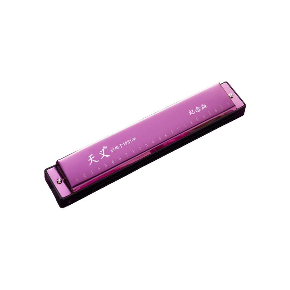 推荐商品：天义 纪念版24孔成人儿童专业演奏口琴