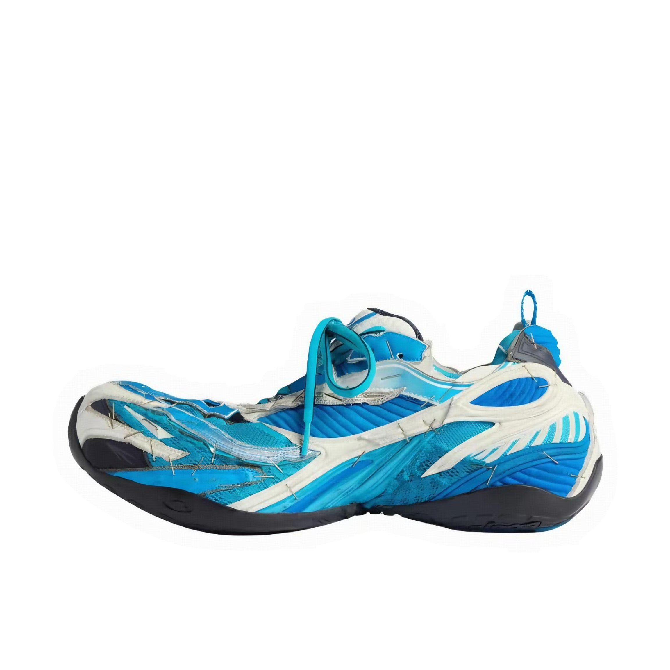 推荐商品：Balenciaga 巴黎世家 Soleless 运动休闲鞋 舒适百搭时尚低帮圆头 蓝色