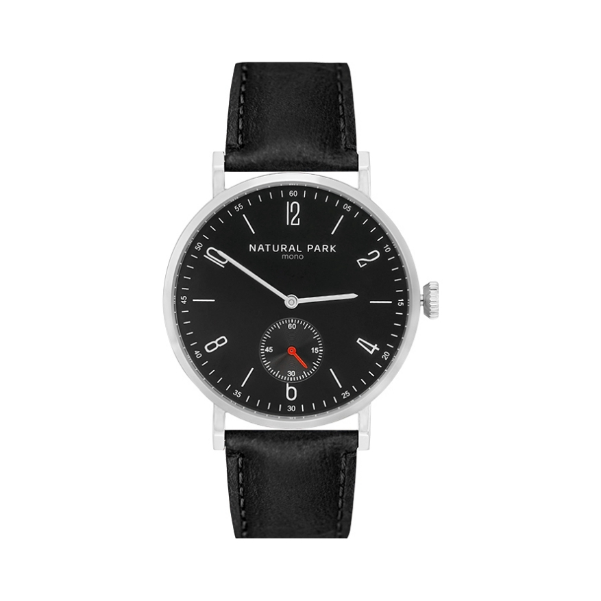 推荐商品：natural park 商务休闲皮革表带石英情侣手表