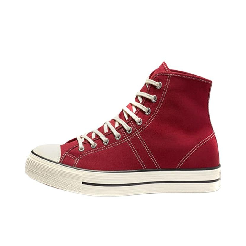 推荐商品：Converse/匡威 Lucky Star 1950s 帆布鞋 耐磨防滑休闲复古圆头 Garnet/Egret 红色