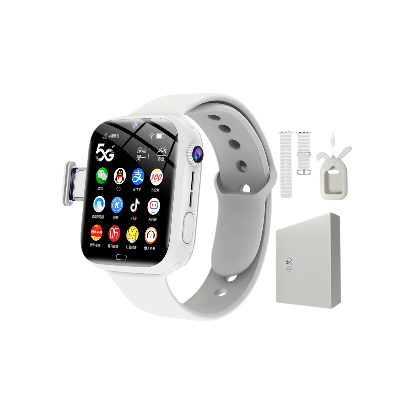 推荐商品：CORECLOUD/果芯云 Y09G 可插卡可下载app微信聊天WiFi上网4G全网通安卓拍照搜题扫码支付高中学生大童智能男女同款手表