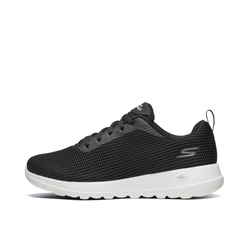 推荐商品：Skechers/斯凯奇 Go Walk Joy 复古百搭 舒适轻便 网布透气 缓震软底 防滑 一脚穿 运动休闲鞋 Black/White 黑色/白色