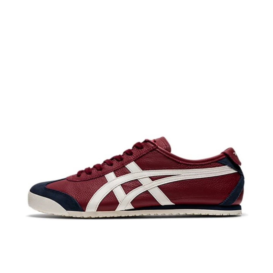 推荐商品：Onitsuka Tiger Mexico 66 德训鞋 运动休闲鞋 复古轻便透气舒适百搭防滑 酒红色