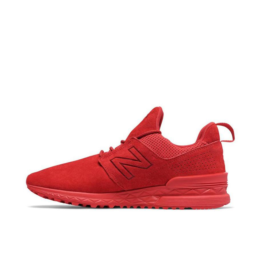 推荐商品：New Balance 574S 网布 潮流复古 减震 防滑耐磨 舒适透气 织物 合成革 支撑 生活 运动休闲鞋 大红