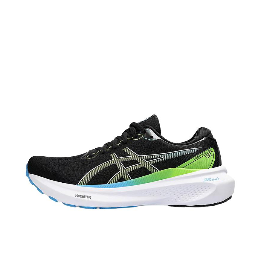 推荐商品：Asics/亚瑟士 Gel-Kayano 30 跑鞋 舒适透气轻便稳定足弓支撑防滑耐磨缓震轻量回弹慢跑圆头 黑色/荧光绿/白色