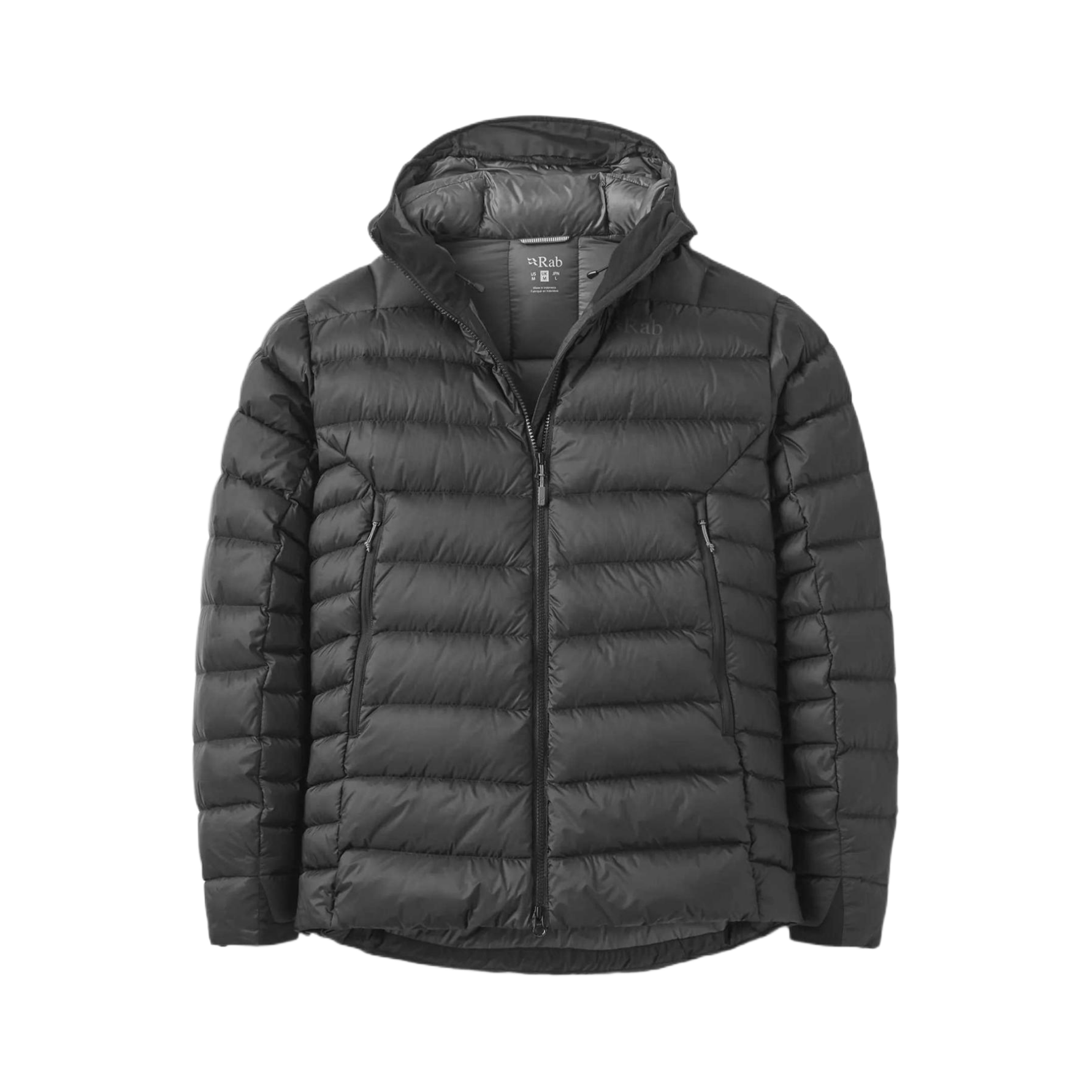 推荐商品：RAB Electron Pro轻量保暖鹅绒连帽短款800蓬羽绒服 QDB-81 黑