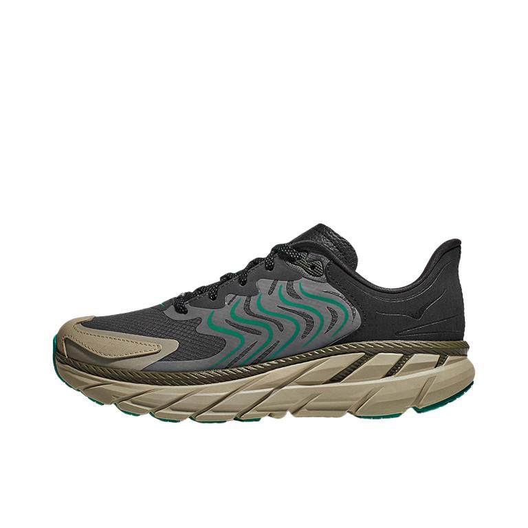 推荐商品：HOKA ONE ONE Clifton LS 防滑舒适 耐磨 网布织物 回弹 运动休闲鞋 城堡灰/麦青色