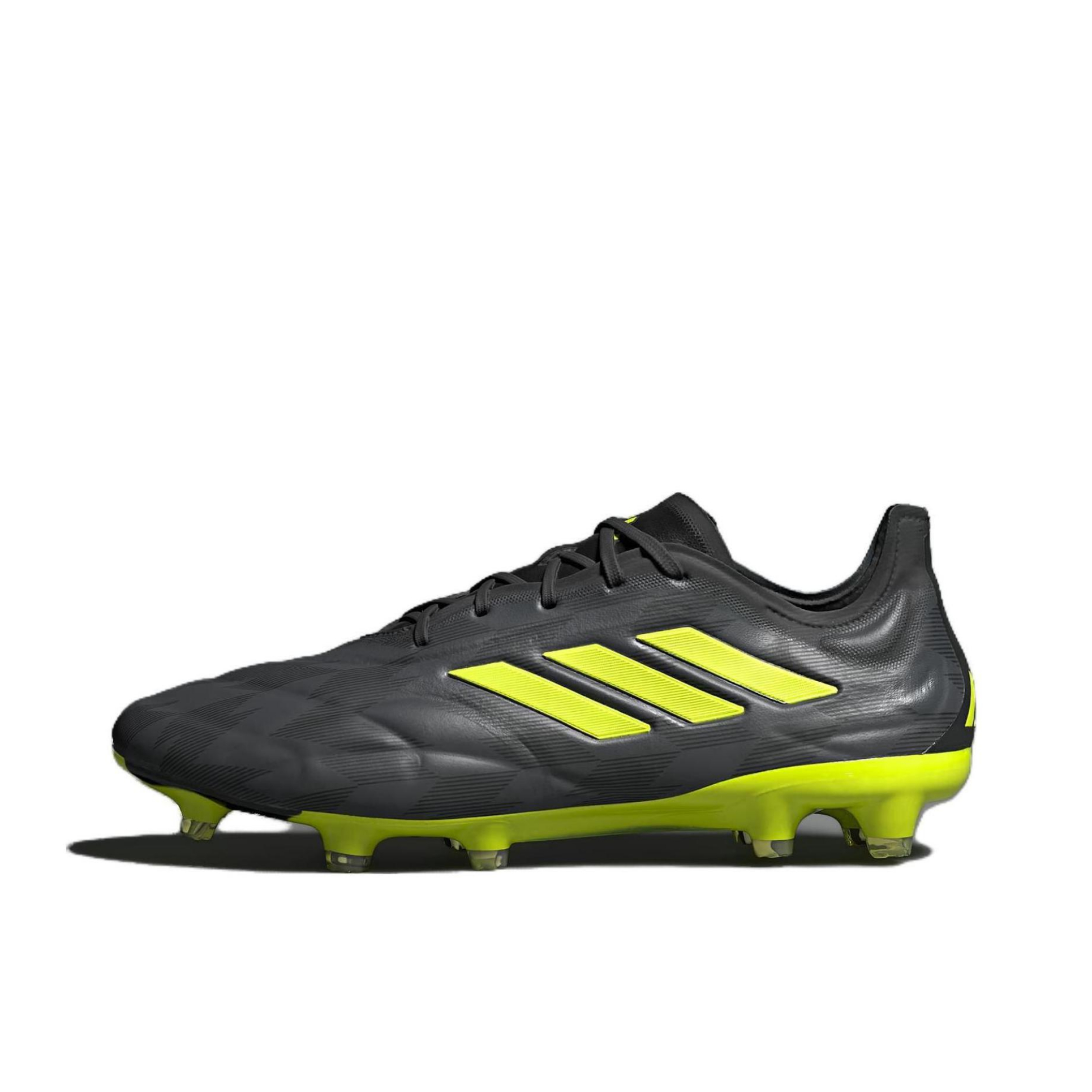 推荐商品：adidas Copa Pure.1 FG 顶级 胶质长钉 硬天然草地 圆头耐磨 足球鞋 黑色/绿色