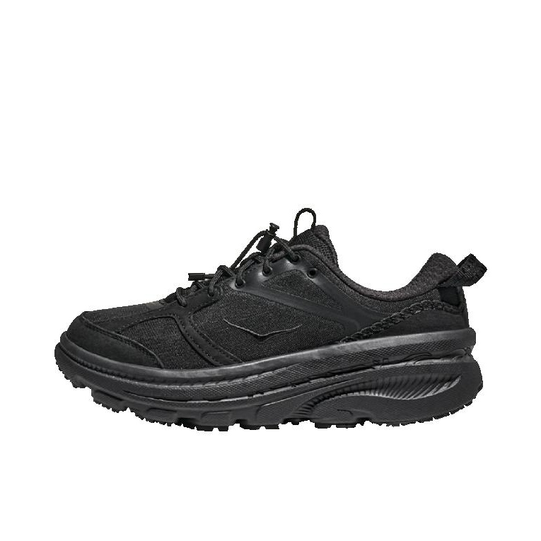 推荐商品：HOKA ONE ONE BONDI B3 复古 缓震 透气 圆头系带 厚底 回弹 运动休闲鞋 黑色/碳黑