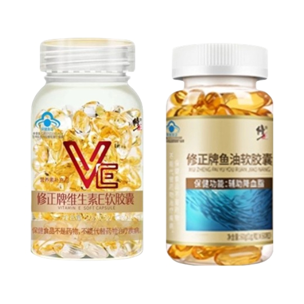 推荐商品：修正牌 维生素E软胶囊+鱼油软胶囊 组合装 淡斑养颜辅助降血脂