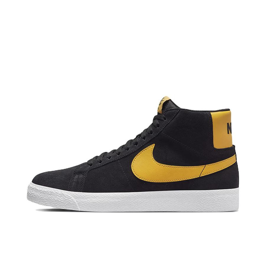 推荐商品：Nike SB Blazer Zoom 滑板鞋 板鞋 拼接时尚复古防滑耐磨透气运动休闲舒适百搭 黑色/白色/大学金色