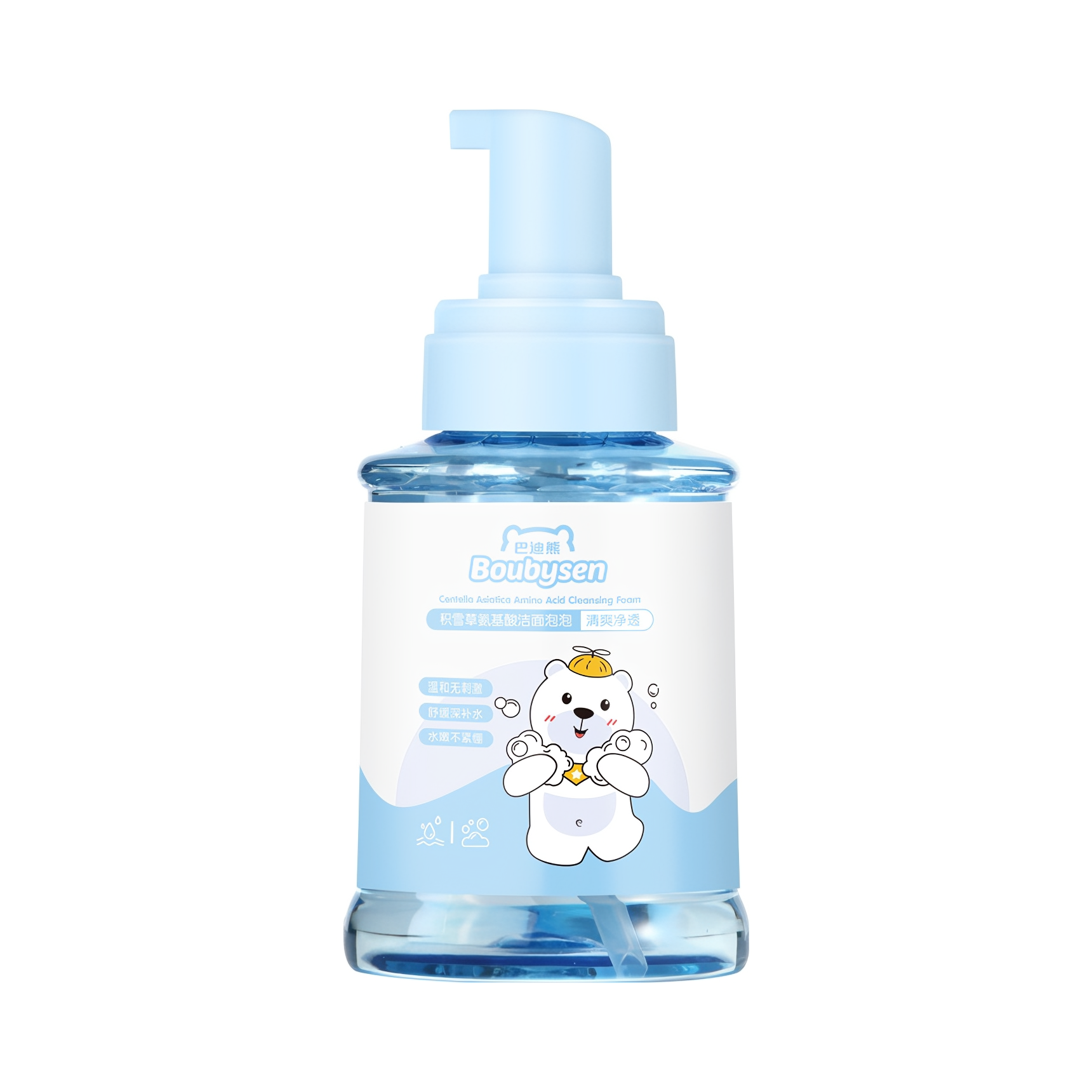 推荐商品：巴迪熊/Boubysen 儿童积雪草氨基酸洁面泡泡洗面奶