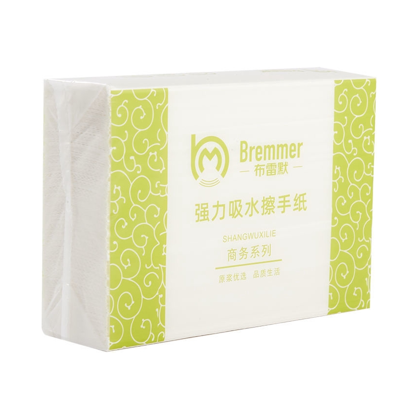 推荐商品：BREMMER/布雷默 商务系列 3层 擦手抽纸 原生木浆 盈韧洁白