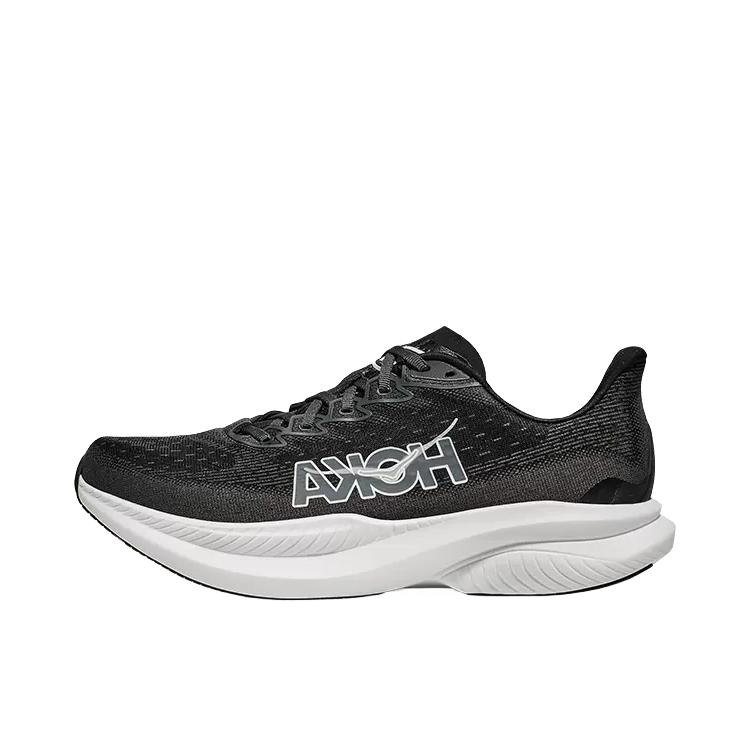推荐商品：HOKA ONE ONE  MACH 6  舒适百搭 防滑耐磨 透气轻便 织物  跑鞋 黑色/白色