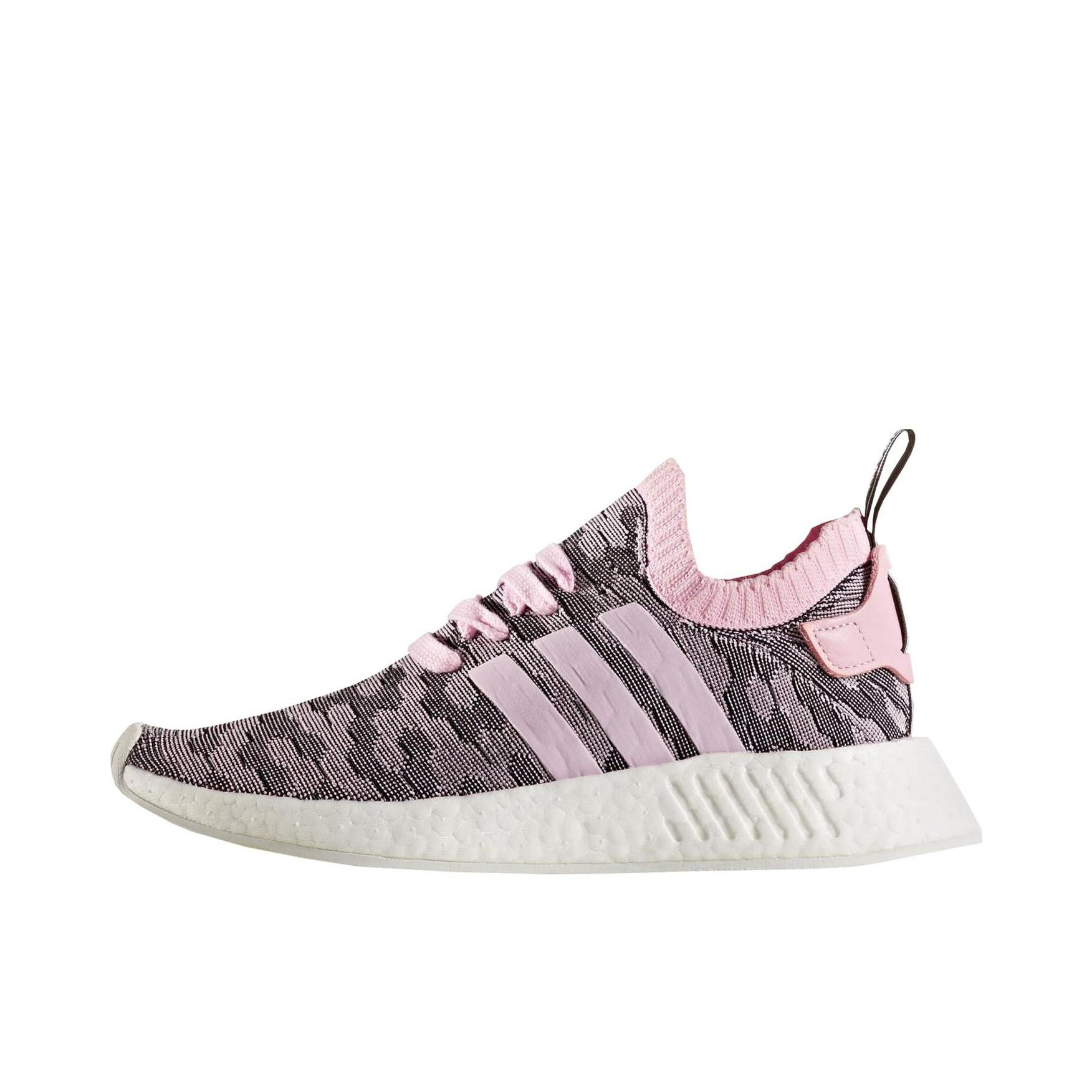 推荐商品：adidas Originals NMD R2 防滑耐磨 轻便透气 简约潮流 舒适百搭 运动休闲鞋 Wonder Pink Black 粉噪音