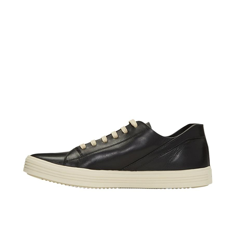 推荐商品：Rick Owens 时尚休闲 防滑耐磨 牛皮 系带 低帮 板鞋 RU17F8868LBO 黑色/米色