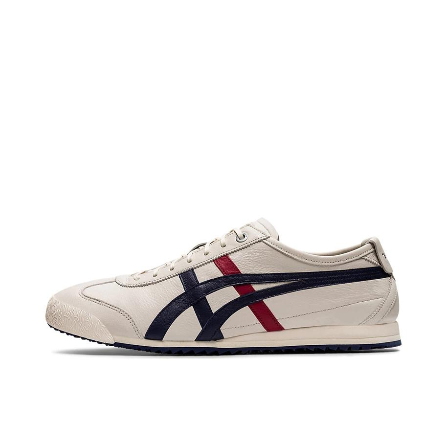 推荐商品：Onitsuka Tiger Mexico 66 德训鞋 运动休闲鞋 复古轻便透气舒适百搭防滑 Cream Peacoat  灰白/蓝红