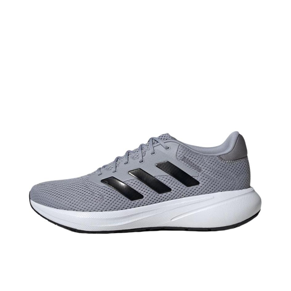 推荐商品：adidas Response Runner U 跑鞋 防滑耐磨网面透气织物 浅银/黑色/灰色