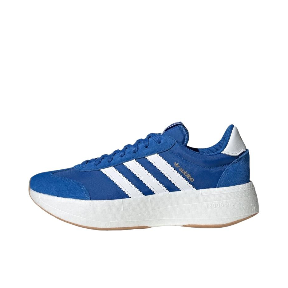 推荐商品：adidas Originals CITY RNR 经典时尚 百搭简约 舒适轻便 防滑耐磨 低帮 运动休闲鞋 蓝色/白色/金色