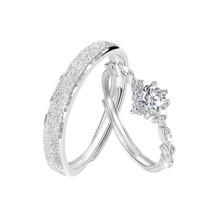 推荐商品：LUYO/卢约 爱意交织情侣款足银戒指 LUJZ199