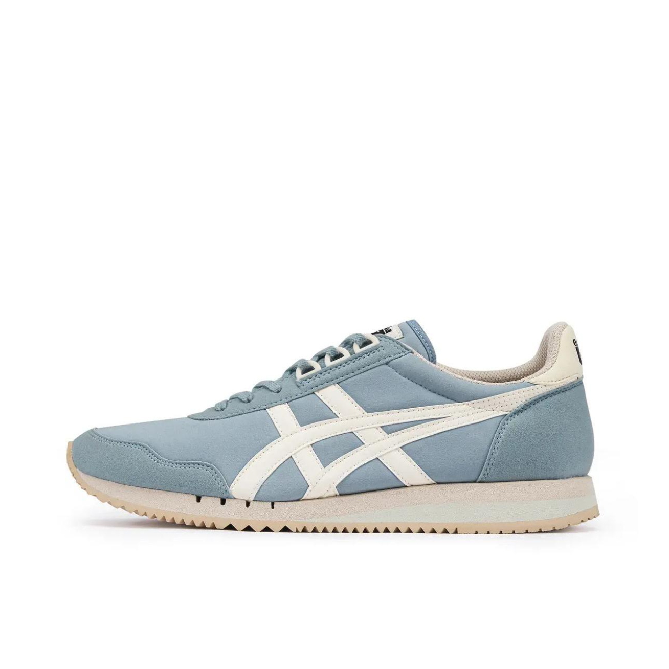 推荐商品：Onitsuka Tiger 鬼冢虎 Dualio 运动休闲鞋 防滑耐磨厚底轻便舒适复古潮流织物合成革 蓝色