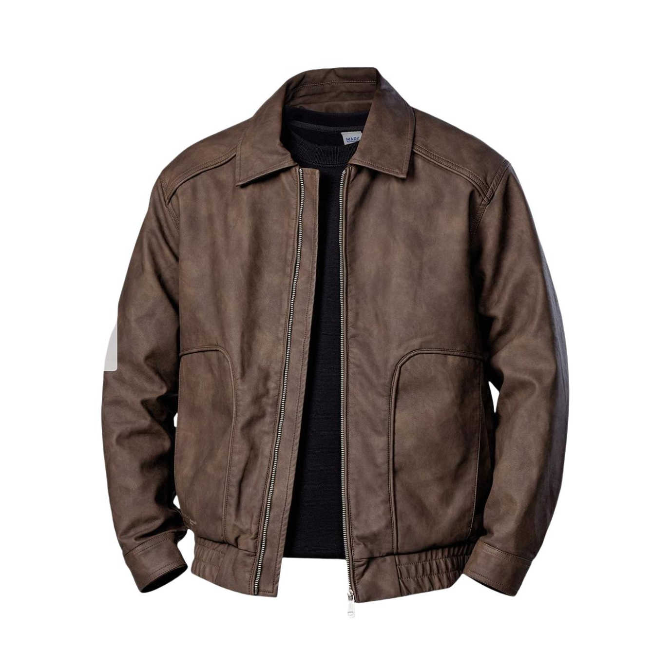 推荐商品：Mark Fairwhale/马克华菲 复古防风保暖长袖皮衣 MA154MCWL064 咖