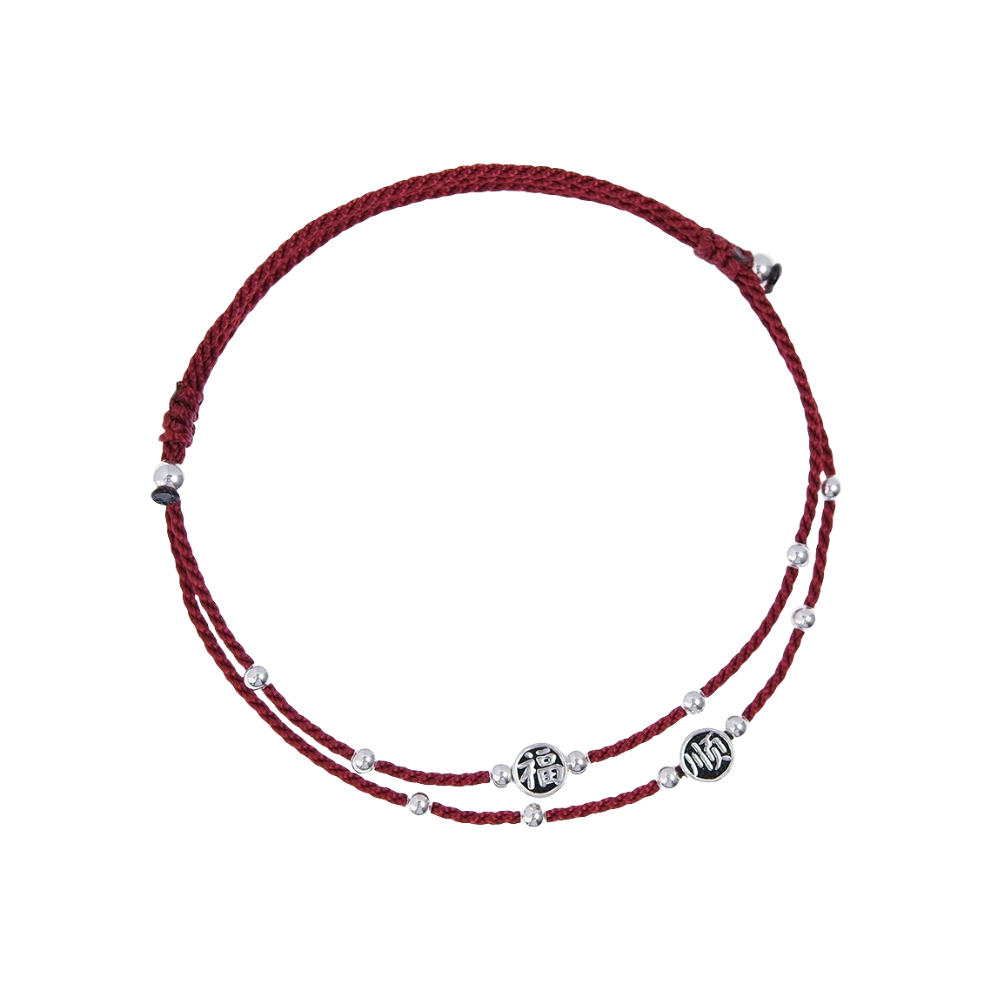 推荐商品：本命年福顺S925银脚链