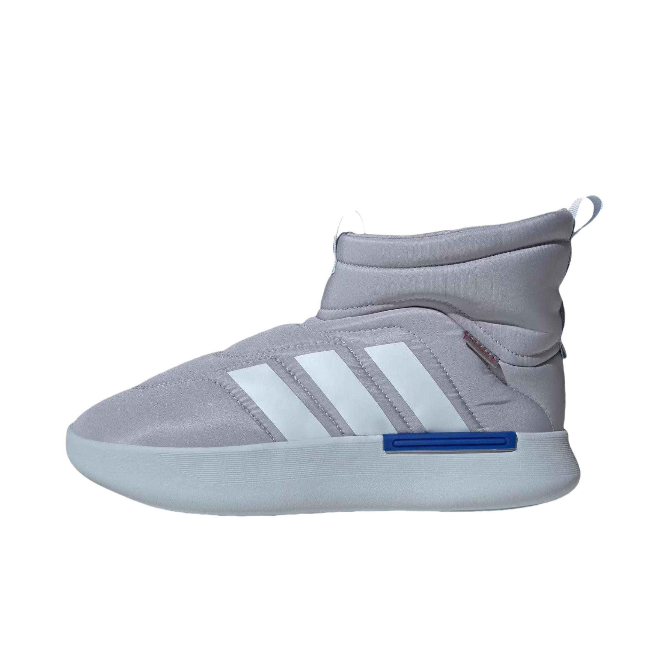推荐商品：adidas Adipuff 运动休闲鞋 舒适轻便防滑耐磨百搭圆头 中帮/浅银色/浅蓝色/皇家蓝